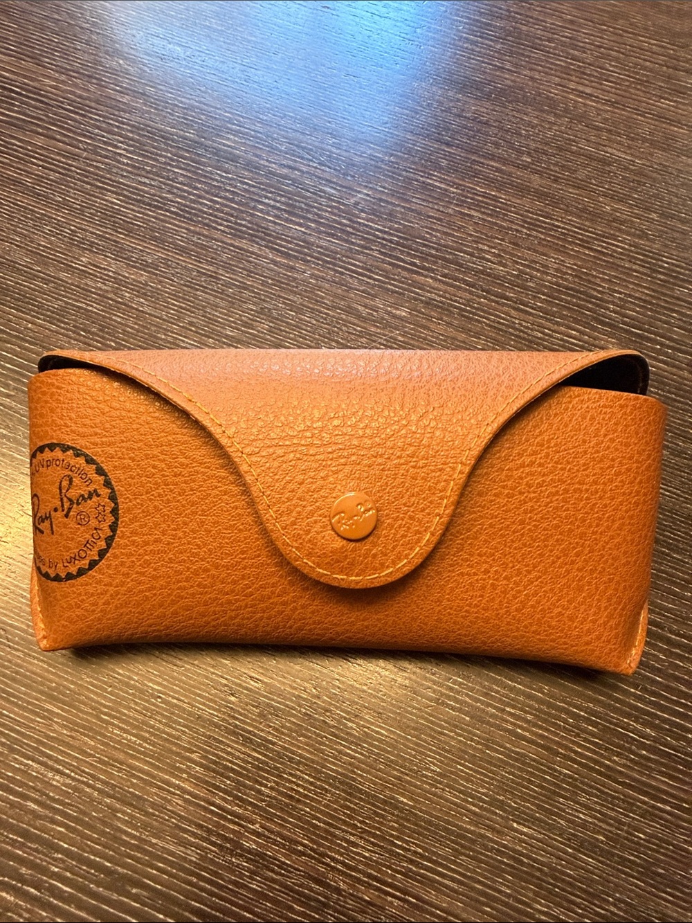 Ray-Ban Tan Leather Sunglasses Case